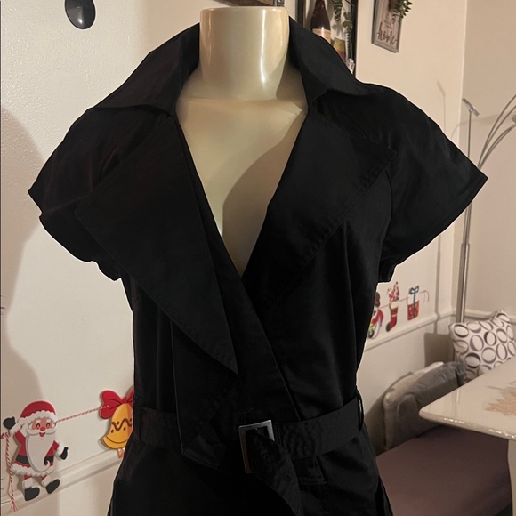 VENUS Black Mini Dress with Belt - Picture 2 of 6